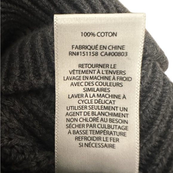 525 AMERICA Ellie Cotton V Neck Dress in Charcoal Heather Gray Women Size XS NWT - Picture 9 of 14